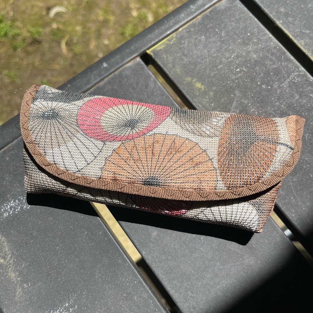 Soft eyeglass case  eyeglasses brown